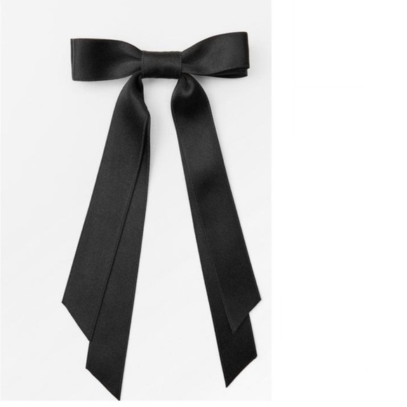NWT ZARA SATIN EFFECT BOW HAIR CLIP - Picture 3 of 5